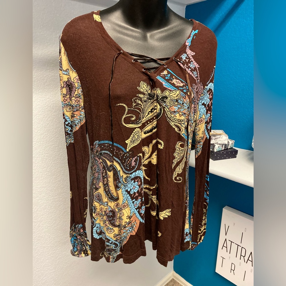 Perfect fall colored Venus long sleeve shirt…